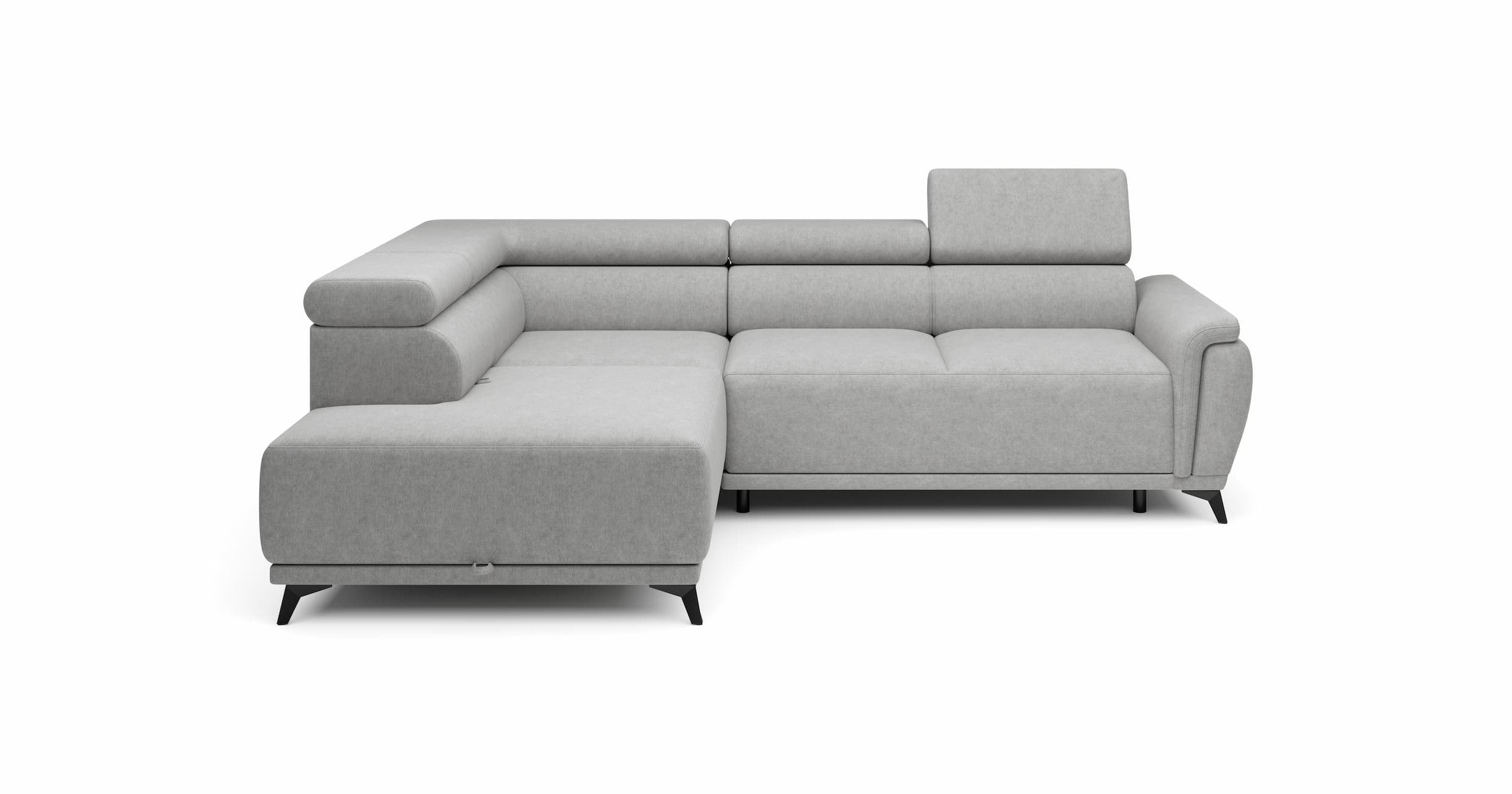 Wersal Divano Angolare Letto a sinistro 4 posti Atlantida Grigio