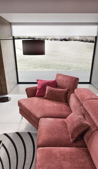 LeComfort Divano Angolare Letto a sinistro 4 posti Auroris Borgogna