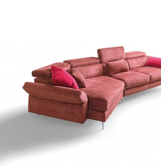 LeComfort Divano Angolare Letto a sinistro 4 posti Auroris Borgogna