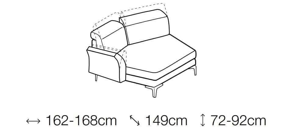 LeComfort Divano Angolare Letto a sinistro 4 posti Auroris Borgogna