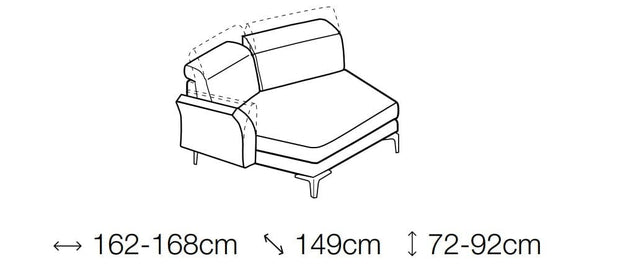 LeComfort Divano Angolare Letto a sinistro 4 posti Auroris Borgogna