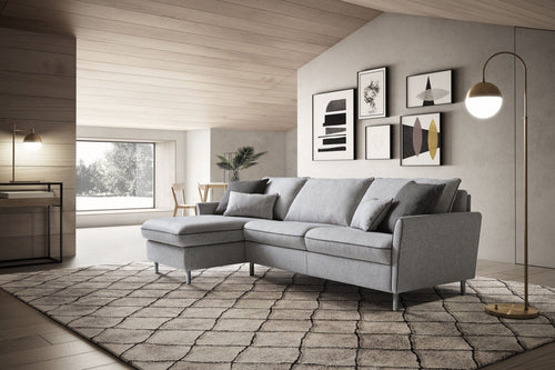 LeComfort Divano Angolare Letto a sinistro 4 posti BalitosGrande Grigio