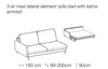 LeComfort Divano Angolare Letto a sinistro 4 posti BalitosGrande Grigio