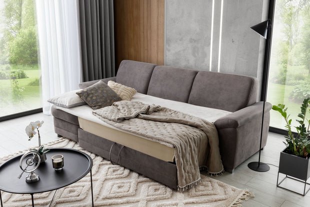 Divano Angolare Letto a sinistro 4 posti Ballo Piccola Grigio (4)