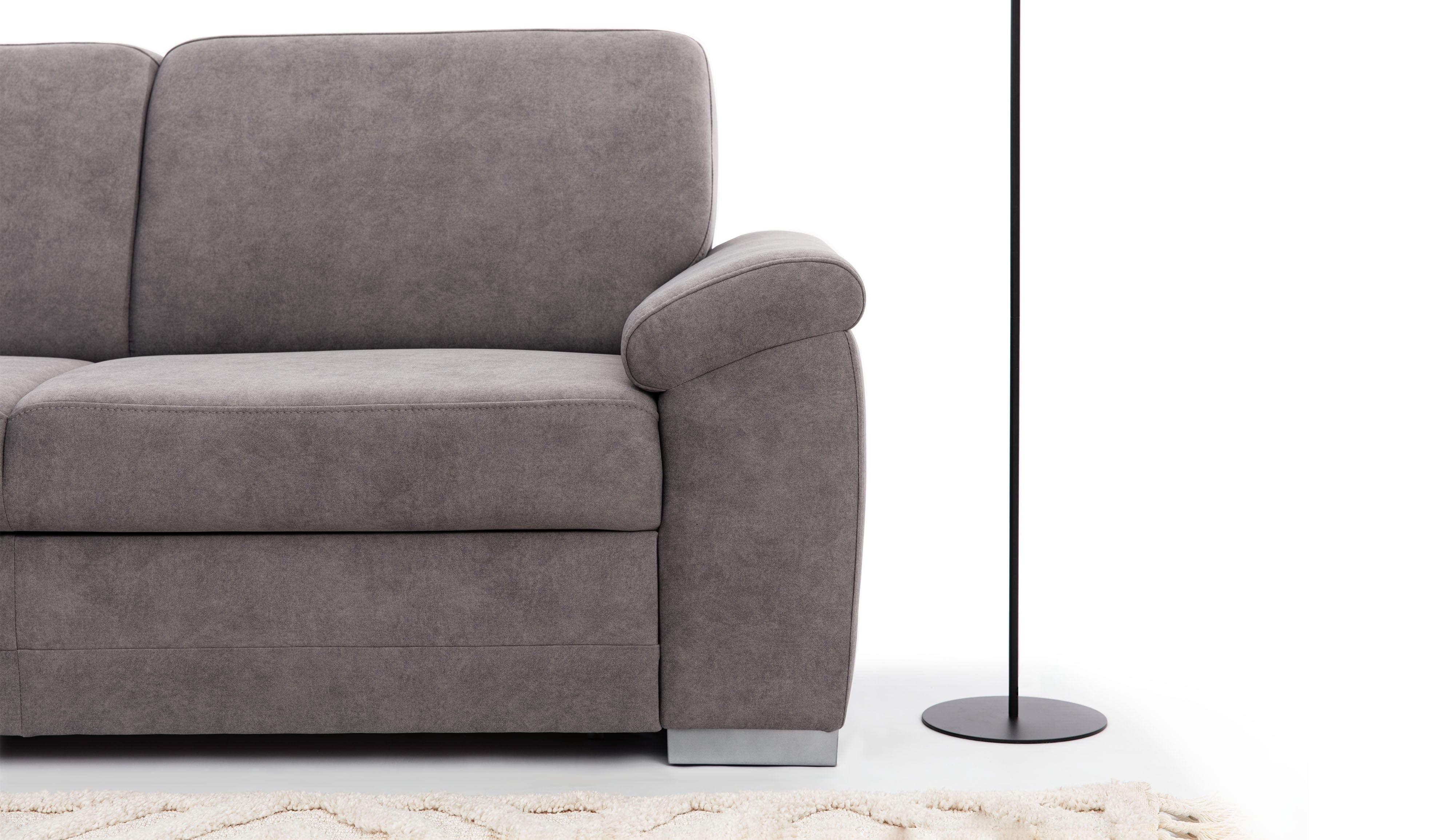 Divano Angolare Letto a sinistro 4 posti Ballo Piccola Grigio (6)