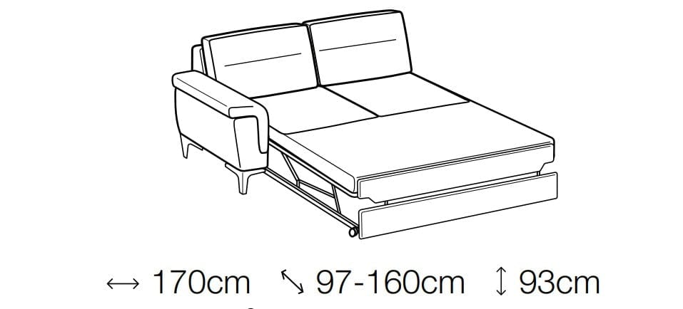 LeComfort Divano Angolare Letto a sinistro 4 posti Cupidis Cappuccino