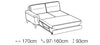LeComfort Divano Angolare Letto a sinistro 4 posti Cupidis Cappuccino
