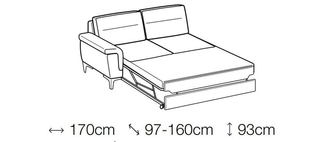 LeComfort Divano Angolare Letto a sinistro 4 posti Cupidis Cappuccino