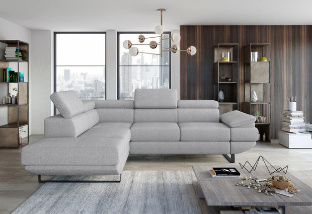 Acquista Divano Angolare Letto a sinistro posti Giola Grigio