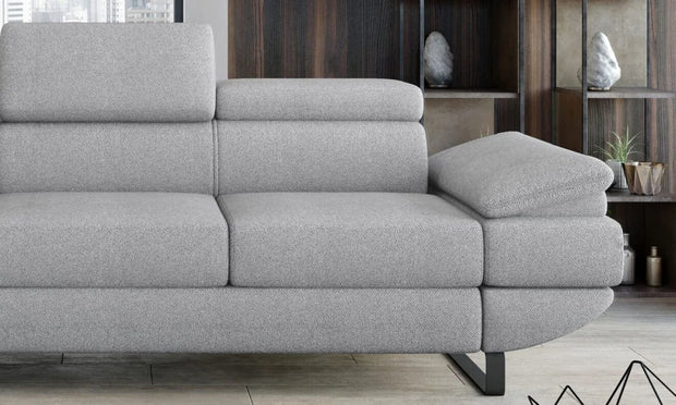 Wersal Divano Angolare Letto a sinistro 4 posti Giola Grigio