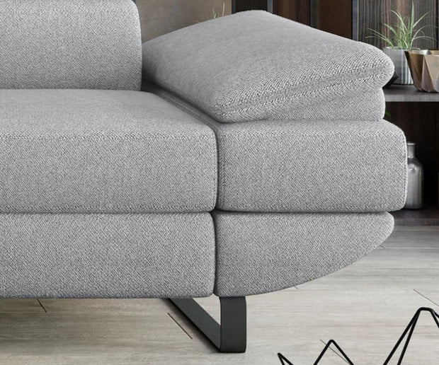 Wersal Divano Angolare Letto a sinistro 4 posti Giola Grigio