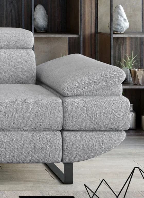 Wersal Divano Angolare Letto a sinistro 4 posti Giola Grigio