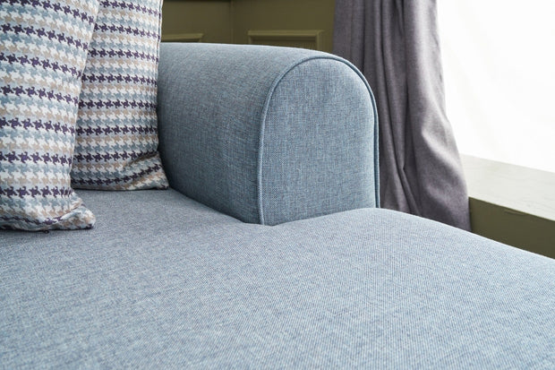 Divano Angolare Letto a sinistro 4 posti in tessuto Belen Blu (3)