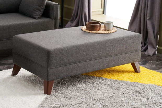 Asir Divano Angolare Letto a sinistro 4 posti in tessuto Bella Mini Antracite
