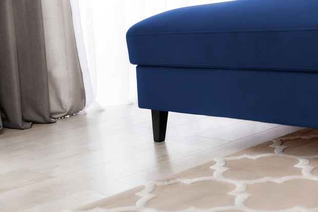 Eltap Divano Angolare Letto a sinistro 4 posti, in velluto Fobleros Plus Blu