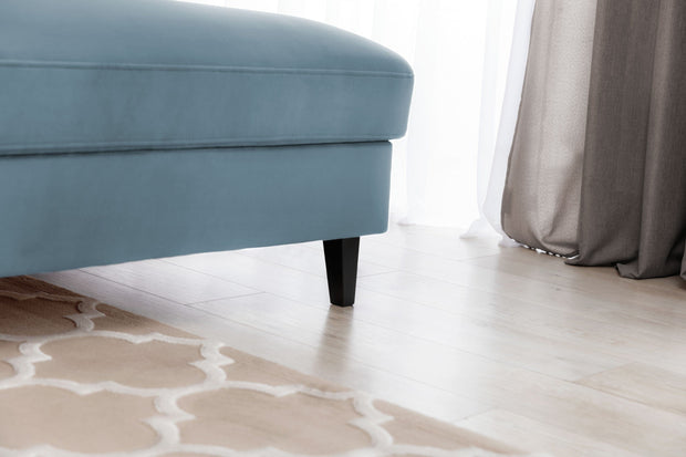 Eltap Divano Angolare Letto a sinistro 4 posti, in velluto Fobleros Plus Blu