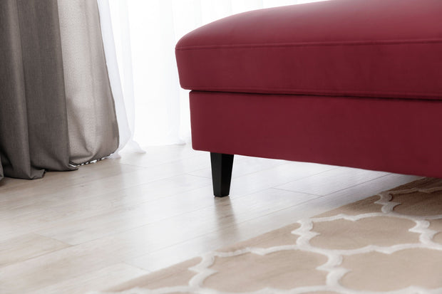 Eltap Divano Angolare Letto a sinistro 4 posti, in velluto Fobleros Plus Bordeaux