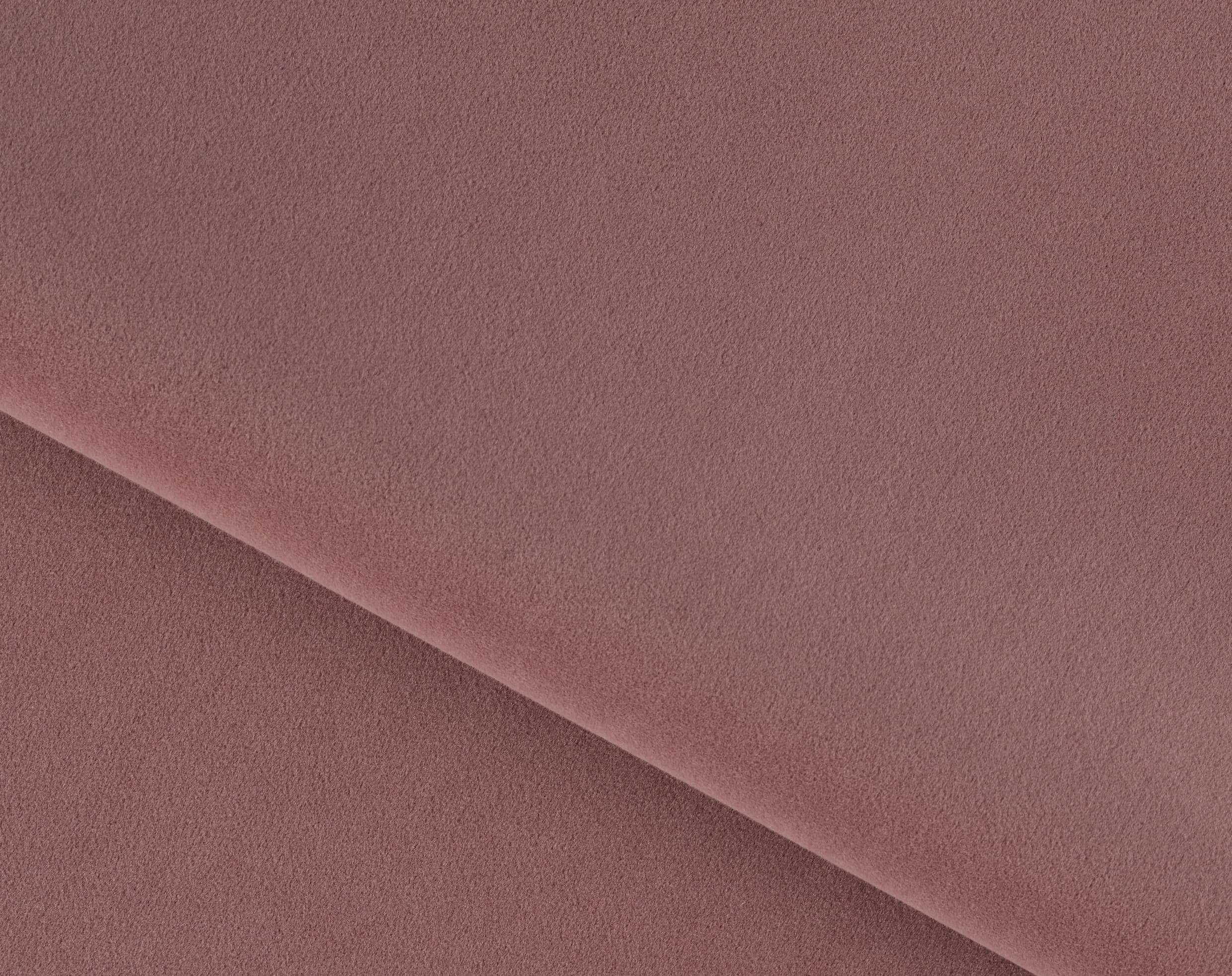 Eltap Divano Angolare Letto a sinistro 4 posti, in velluto Fobleros Plus Rosa