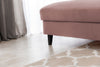 Eltap Divano Angolare Letto a sinistro 4 posti, in velluto Fobleros Plus Rosa