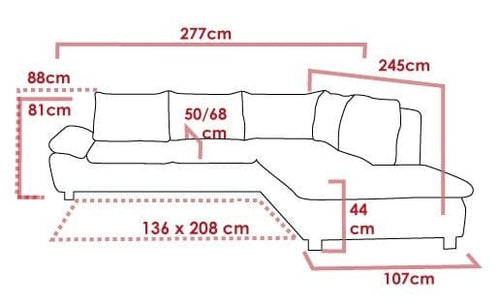 Divano Angolare Letto a sinistro 4 posti Madir II Grigio (1)