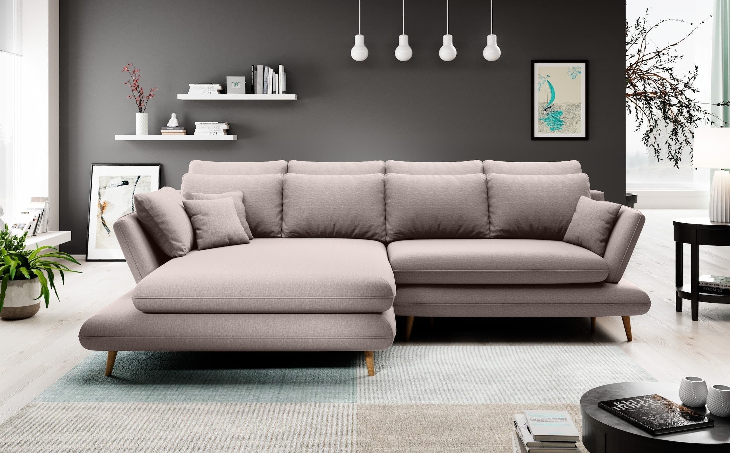 Wersal Divano Angolare Letto a sinistro 4 posti Mate Cappuccino