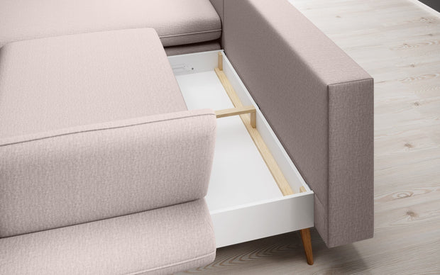 Wersal Divano Angolare Letto a sinistro 4 posti Mate Cappuccino