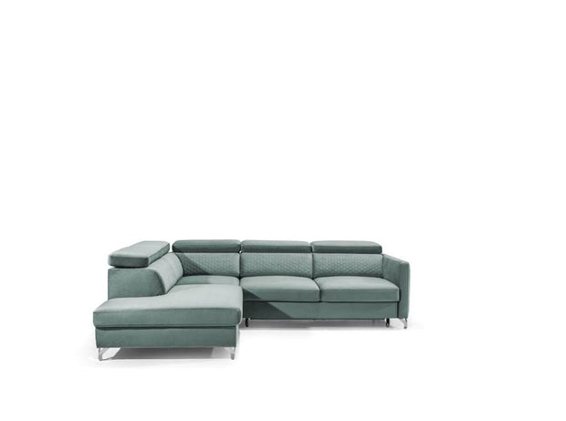 Divano Angolare Letto a sinistro 4 posti Mazzi Verde (5)