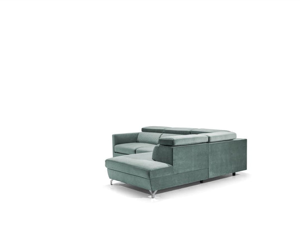 Divano Angolare Letto a sinistro 4 posti Mazzi Verde (6)