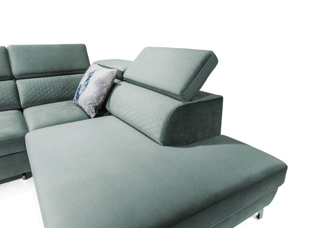 Divano Angolare Letto a sinistro 4 posti Mazzi Verde (7)