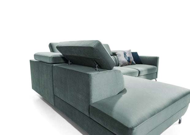 Divano Angolare Letto a sinistro 4 posti Mazzi Verde (8)