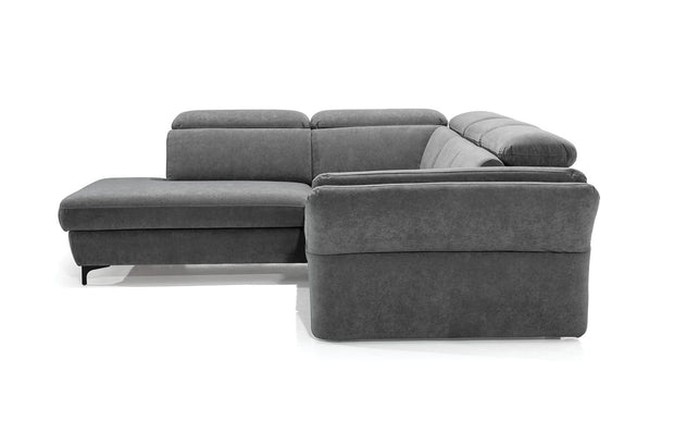 Divano Angolare Letto a sinistro 4 posti Meranis Grigio (4)