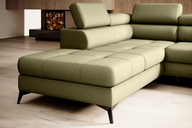 Wersal Divano Angolare Letto a sinistro 4 posti Mossa Verde