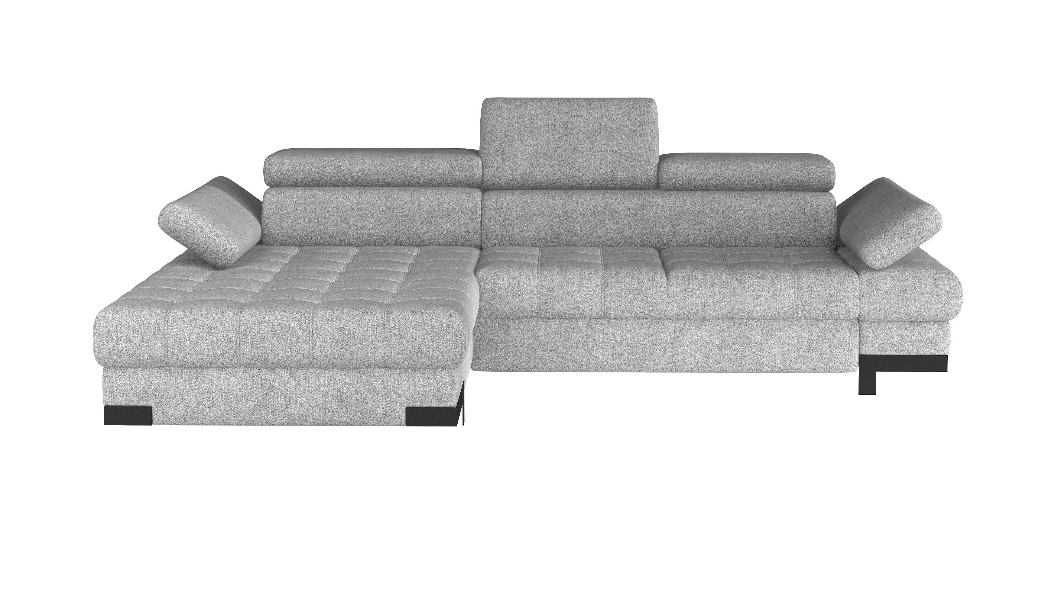 Wersal Divano Angolare Letto a sinistro 4 posti Savel Mini Grigio