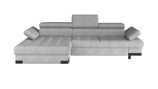 Wersal Divano Angolare Letto a sinistro 4 posti Savel Mini Grigio