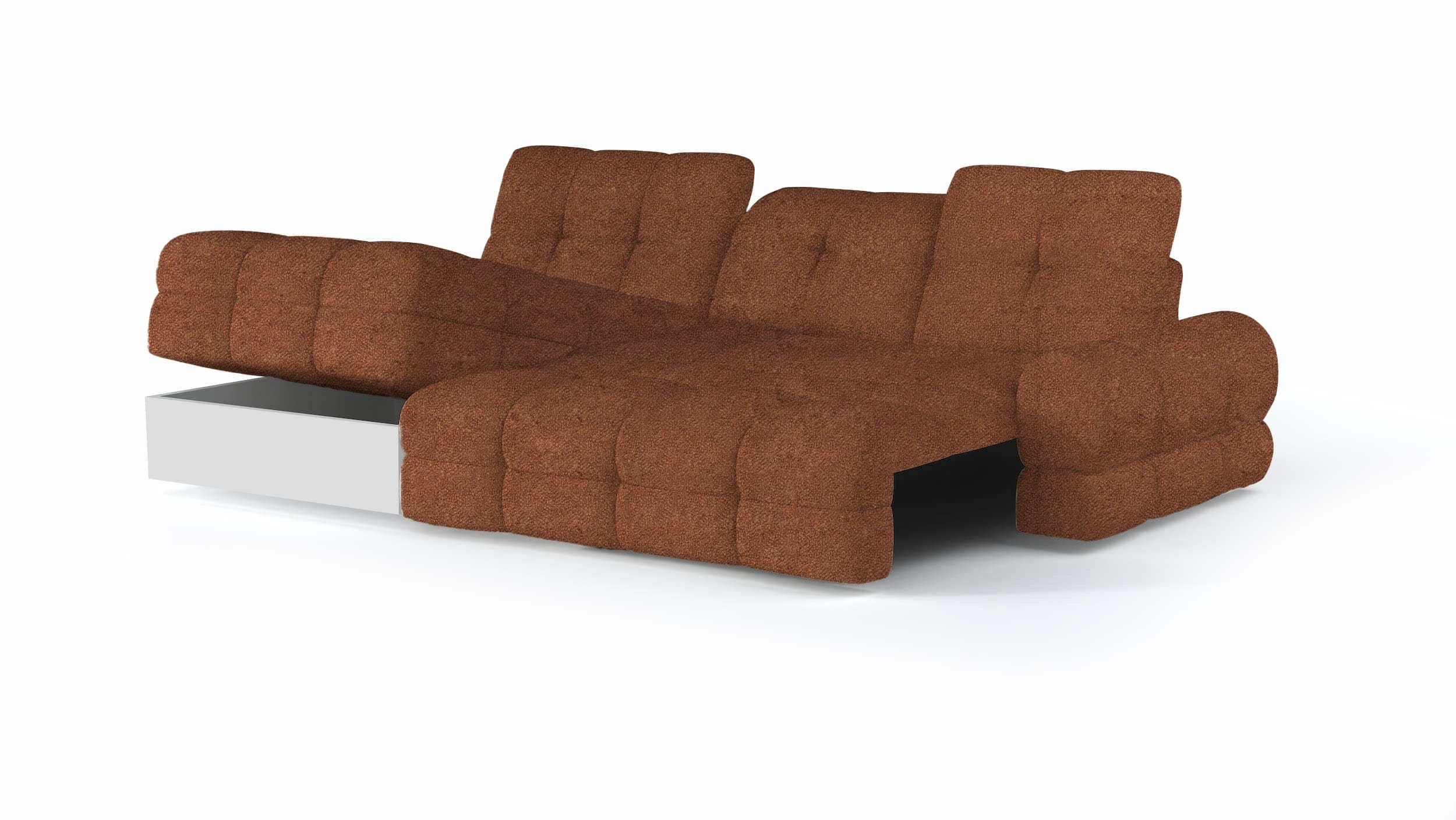Wersal Divano Angolare Letto a sinistro 4 posti Tollis Mini Ruggine