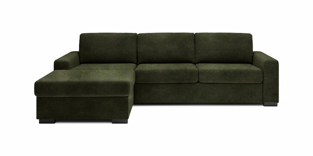 Wersal Divano Angolare Letto a sinistro 4 posti Vanilis Mini 140 Verde