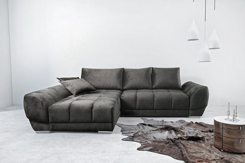 Divano Angolare Letto a sinistro 4 posti Voleto Grigio (1)