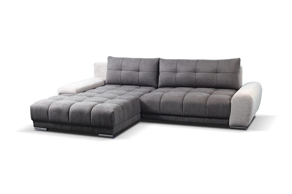 Divano Angolare Letto a sinistro 4 posti Wavenis Grigio