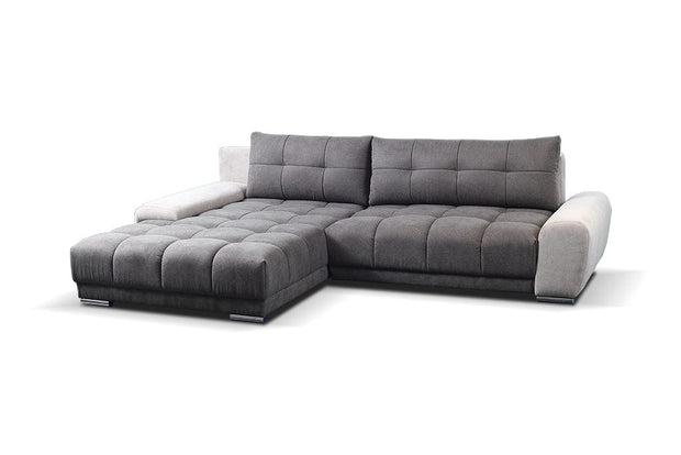 Divano Angolare Letto a sinistro 4 posti Wavenis Grigio