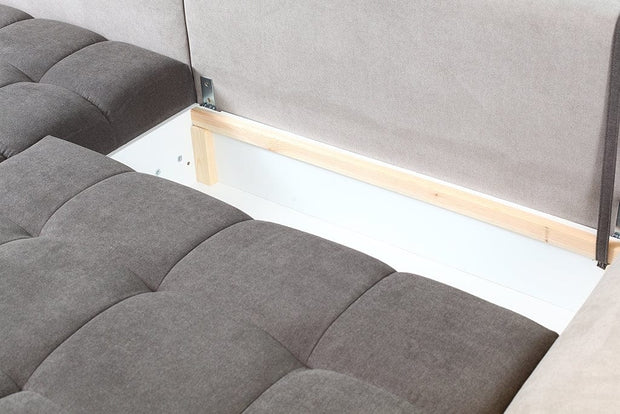 Divano Angolare Letto a sinistro 4 posti Wavenis Grigio (2)