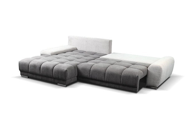 Divano Angolare Letto a sinistro 4 posti Wavenis Grigio (3)