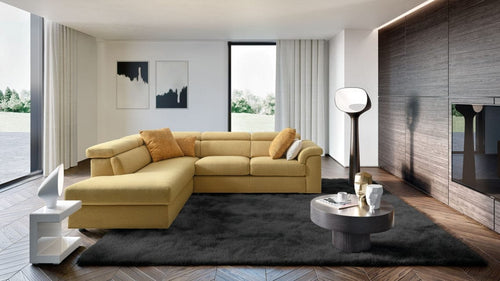LeComfort Divano Angolare Letto a sinistro 5 posti Alessandris Giallo