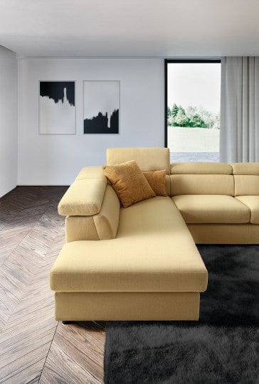 LeComfort Divano Angolare Letto a sinistro 5 posti Alessandris Giallo