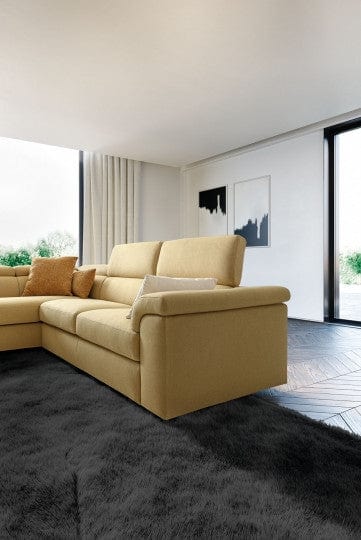 LeComfort Divano Angolare Letto a sinistro 5 posti Alessandris Giallo