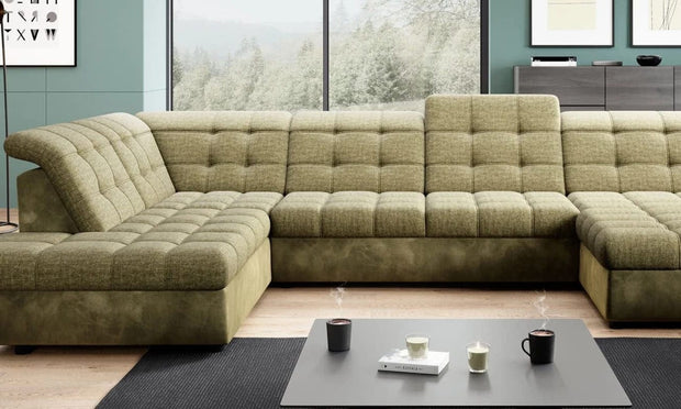 Wersal Divano Angolare Letto a sinistro 5 posti Infamy XL R1 Verde