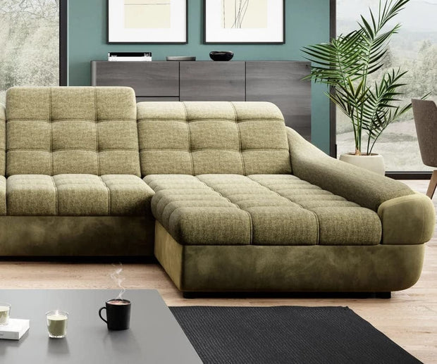 Wersal Divano Angolare Letto a sinistro 5 posti Infamy XL R1 Verde