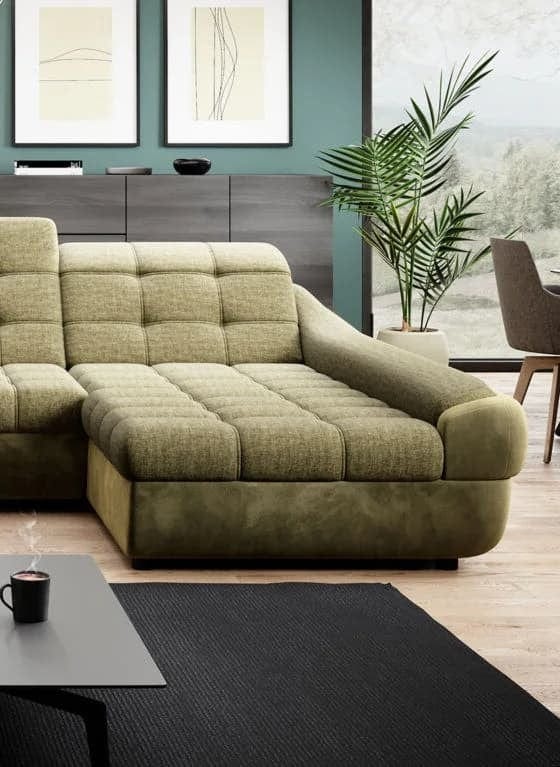 Wersal Divano Angolare Letto a sinistro 5 posti Infamy XL R1 Verde