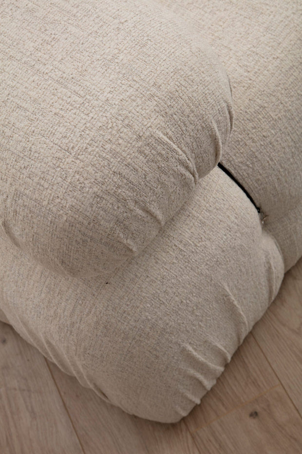 Asir Divano Angolare Modulare 3 posti in tessuto Bubble Crema