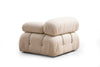 Asir Divano Angolare Modulare 3 posti in tessuto Bubble Crema