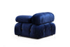 Asir Divano Angolare Modulare 3 posti in velluto Bubble Blu